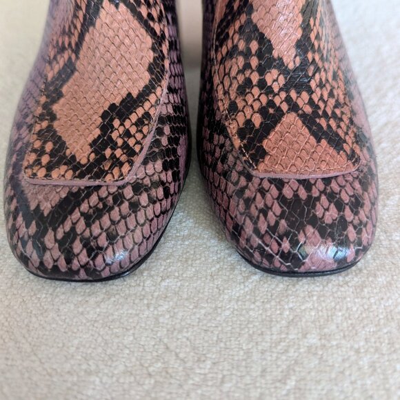 Freda Salvador Hendrix Snakeskin Ankle Boots Size 5 – Designer Leather Statement - Picture 11 of 14